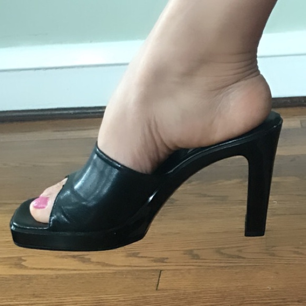 KF Ltd slide in high heel shoes, sandals